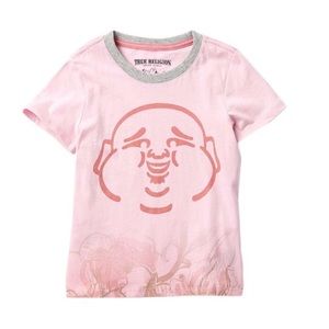 True Religion Pink Little Girl Buddha Tee